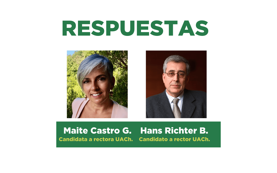 Respuestas de Maite Castro G. y Hans Richter B. a las preguntas enviadas por asociados y asociadas al SINDOC para el debate de postulantes a rector(a) UACh