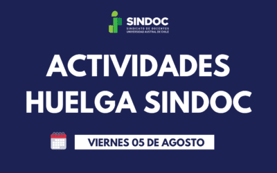 Convocatoria actividades huelga SINDOC 04 de agosto