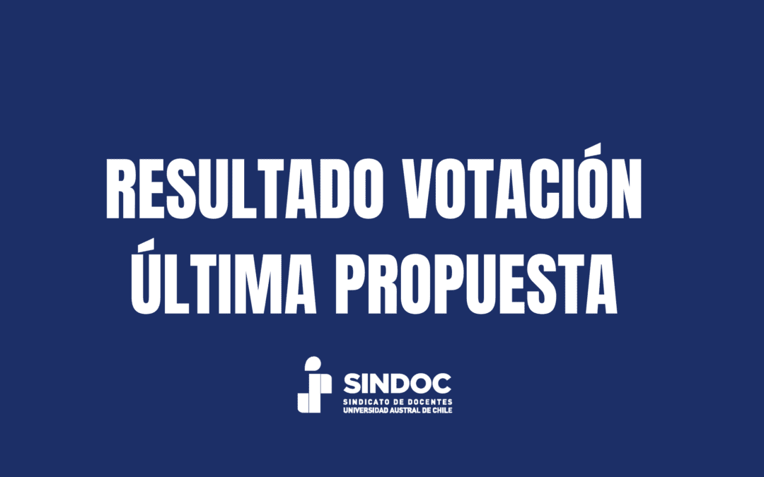 Resultados votación última propuesta del empleador