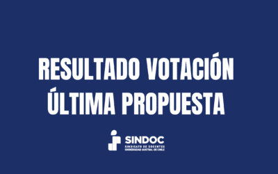 Resultados votación última propuesta del empleador