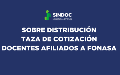 Distribución tasa de cotización del 7% docentes afiliados a FONASA