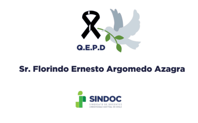 El Sindicato de Docentes UACh lamenta el fallecimiento de Florindo Argomedo Azagra