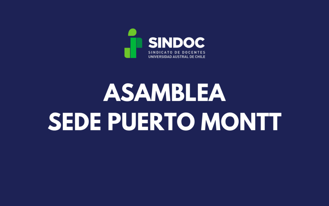 SINDOC CITA A ASAMBLEA INFORMATIVA PARA LOS SOCIOS/AS DE LA SEDE PUERTO MONTT
