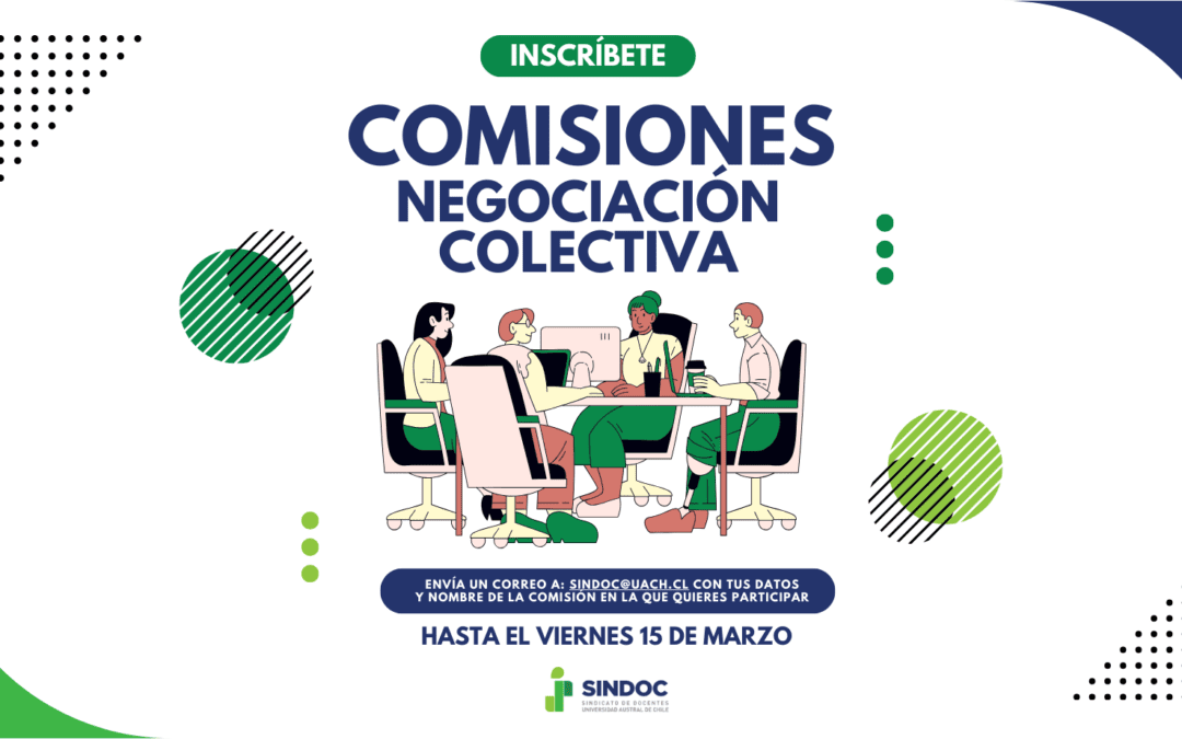 SINDOC INVITA A INSCRIBIRSE EN COMISIONES DE TRABAJO PARA NEGOCIACIÓN COLECTIVA
