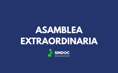 SINDOC CITA A ASAMBLEA EXTRAORDINARIA – 13 DE AGOSTO DE 2026